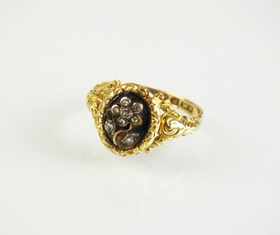Lot 67 - An 18ct gold William IV mourning ring
