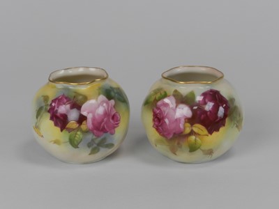 Lot 265 - A pair of Royal Worcester vases