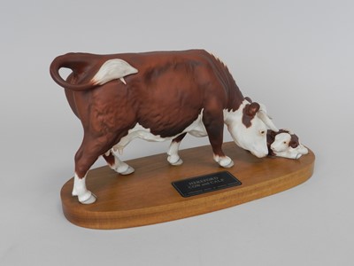 Lot 242 - Beswick Connoisseur 'Hereford Cow and Calf'