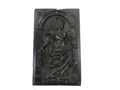 Lot 394 - A carved oak panel, 17th/18th century, of...