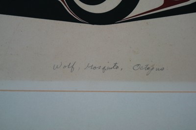 Lot 125 - Bruce Alfred (Canadian Kwakwaka'wakw Contemporary) Wolf, Mosquito, Octopus