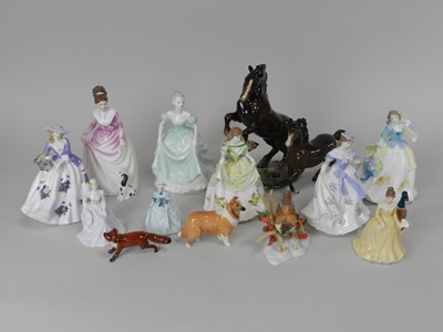 Lot 246 - A group of Beswick, Royal Doulton, Royal Worcester and Coalport