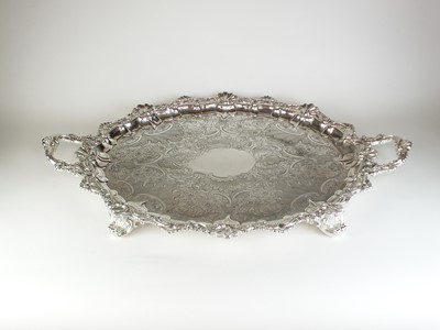 Lot 34 - An impressive Victorian two handled silver tray