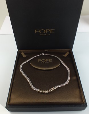 Lot 106 - A Fope Virgina 18ct white gold necklace and bracelet suite