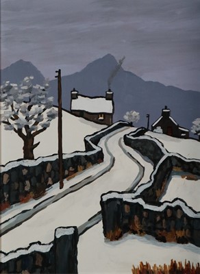 Lot 21 - David Barnes (Welsh Contemporary) Winter in Gwynedd
