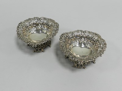Lot 92 - A pair of Victorian silver sweetmeat dishes