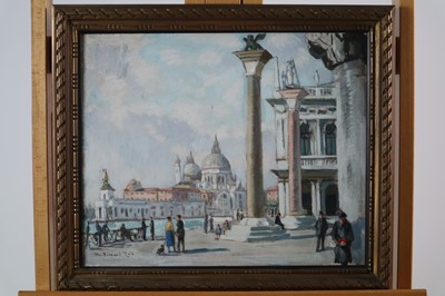 Lot 65 - William Bernard Reid (British, exh. 1916-1938) Venetian Street Scene