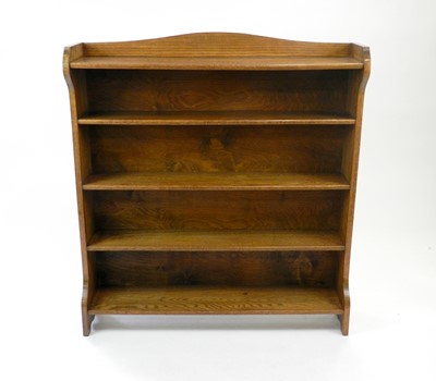 Lot 536 - An Edwardian joined oak open bookcase, 110cm...