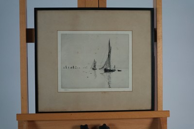 Lot 33 - William Lionel Wyllie (British 1851-1931), Etching of Sail Boats