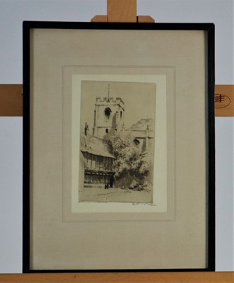 Lot 125 - Collection of Etchings including Morton Matthews, The Guildhall / Three 20th Century Paintings