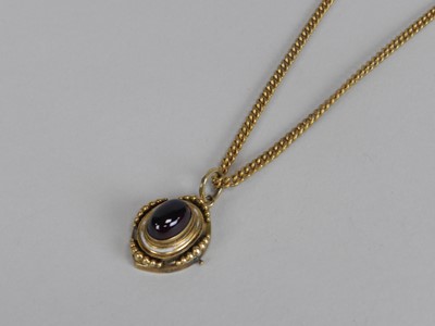 Lot 72 - A 19th century garnet pendant