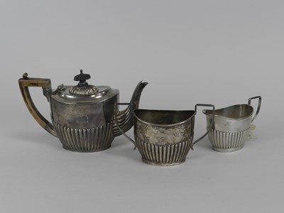 Lot 98 - A Victorian three piece silver tea service