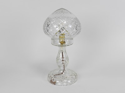 Lot 207 - Two cut glass table lamps