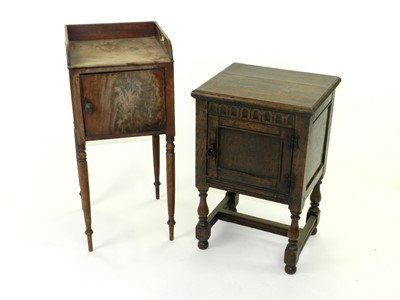 Lot 491 - A George III mahogany pot cupboard and an...