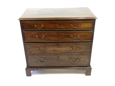 Lot 498 - A George III mahogany chest of drawers, the...