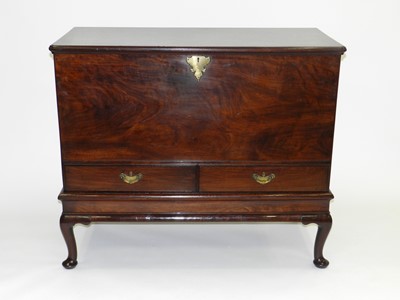 Lot 433 - A good George II, solid mahogany, mule chest...