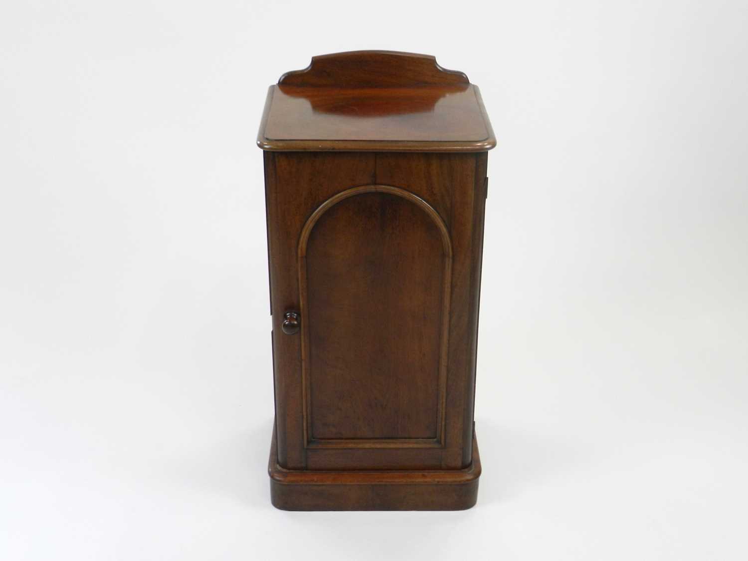 Lot 445 - A Victorian mahogany bedside or pot cupboard,...