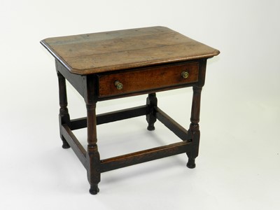 Lot 518 - An 18th century and later oak lowboy, 72cm...