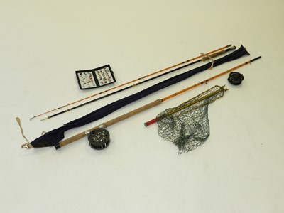 Lot 376 - A Hardy fly rod, another two piece fly rod,...