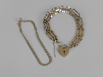 Lot 185 - Two 9ct gold bracelets