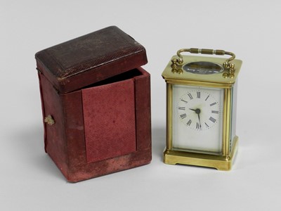 Lot 412 - A brass cased carriage clock, first quarter...