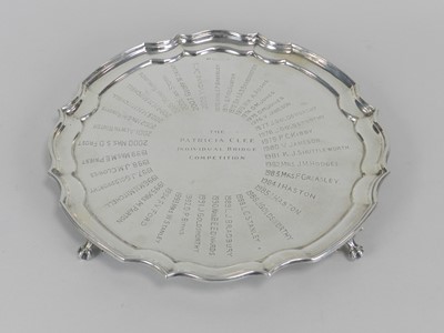 Lot 85 - A presentation silver salver