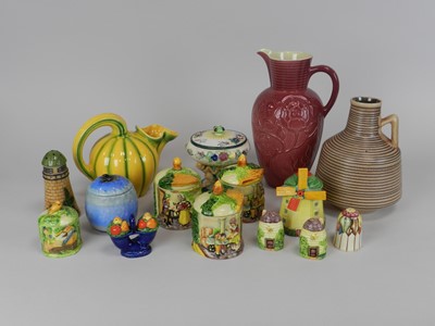 Lot 263 - Japanese novelty preserve pots and further ceramics