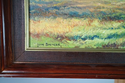 Lot 74 - John Spencer (British 20th Century) Two Oil Countryside Landscapes