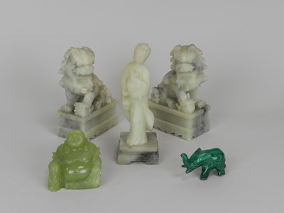 Lot 320 - An assembled group of Chinese hardstone...