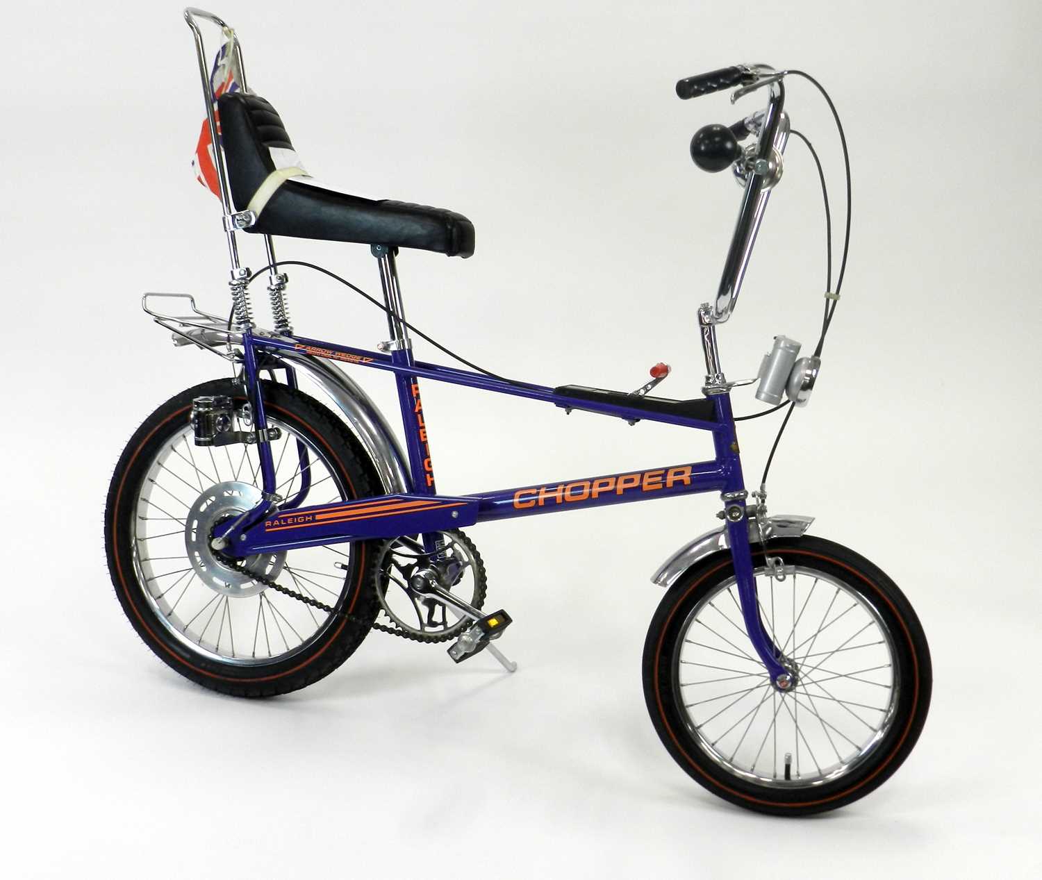 Purple chopper shop bike