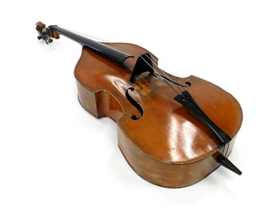 Lot 386 - A three-string double bass, maker unknown, 70".