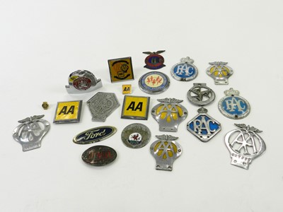 Lot 388 - A collection of automotive and motoring badges,...