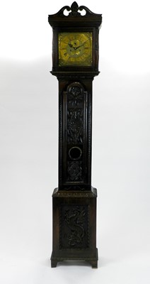 Lot 407 - An 18th century oak, 8 day, longcase clock,...