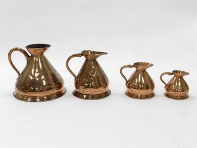 Lot 377 - A graduated set of 4 Victorian copper haystack...