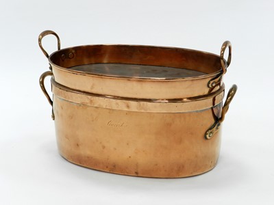 Lot 378 - A late 19th/early 20th century copper covered,...