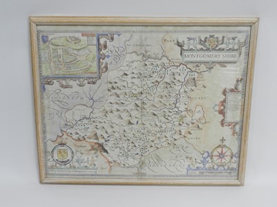 Lot 242 - John Speed (17th century or later) Map of Montgomeryshire