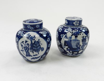 Lot 310 - A pair of 19th century, Kangxi style, blue and...