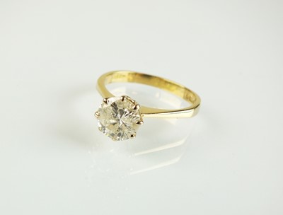 Lot 44 - An 18ct gold single stone diamond ring