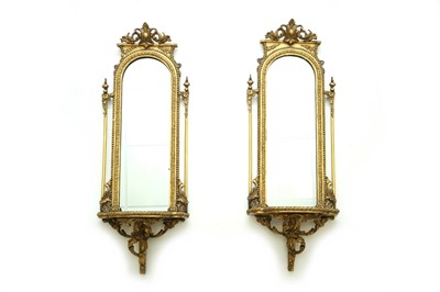 Lot 441 - A pair of Victroian giltwood mirrors, second half 19th century