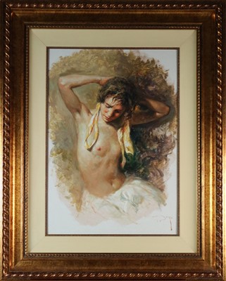 Lot 248 - Luis Royo (Spanish Contemporary) La Cinta Amarilla