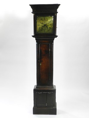 Lot 476 - An 18th century oak, 8-day, longcase clock,...