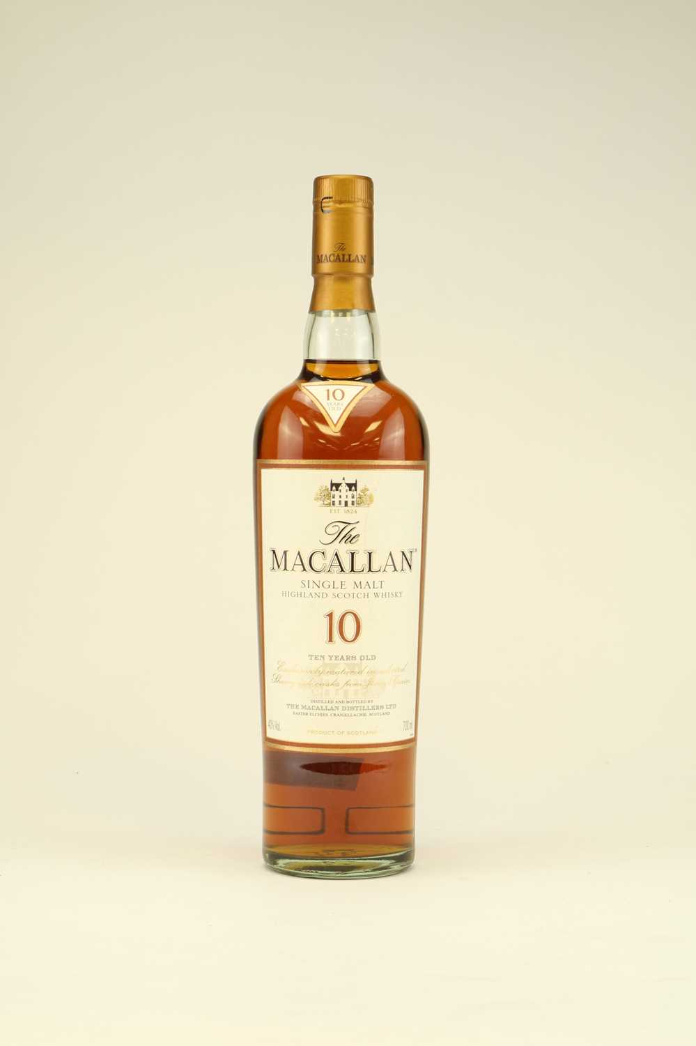 Lot 388 - The Macallan ten year old single malt whisky, one bottle