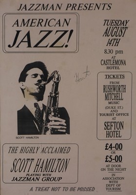 Lot 104 - Five various music and theatrical posters including Gerry Mulligan
