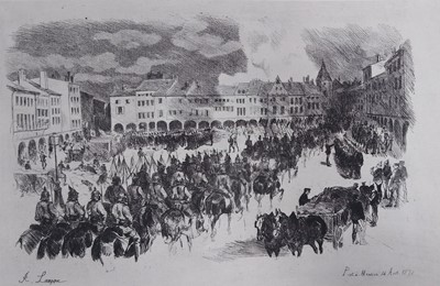 Lot 241 - Auguste Lançon (French 1836-1885), Folio of Etchings from Franco-Prussian War
