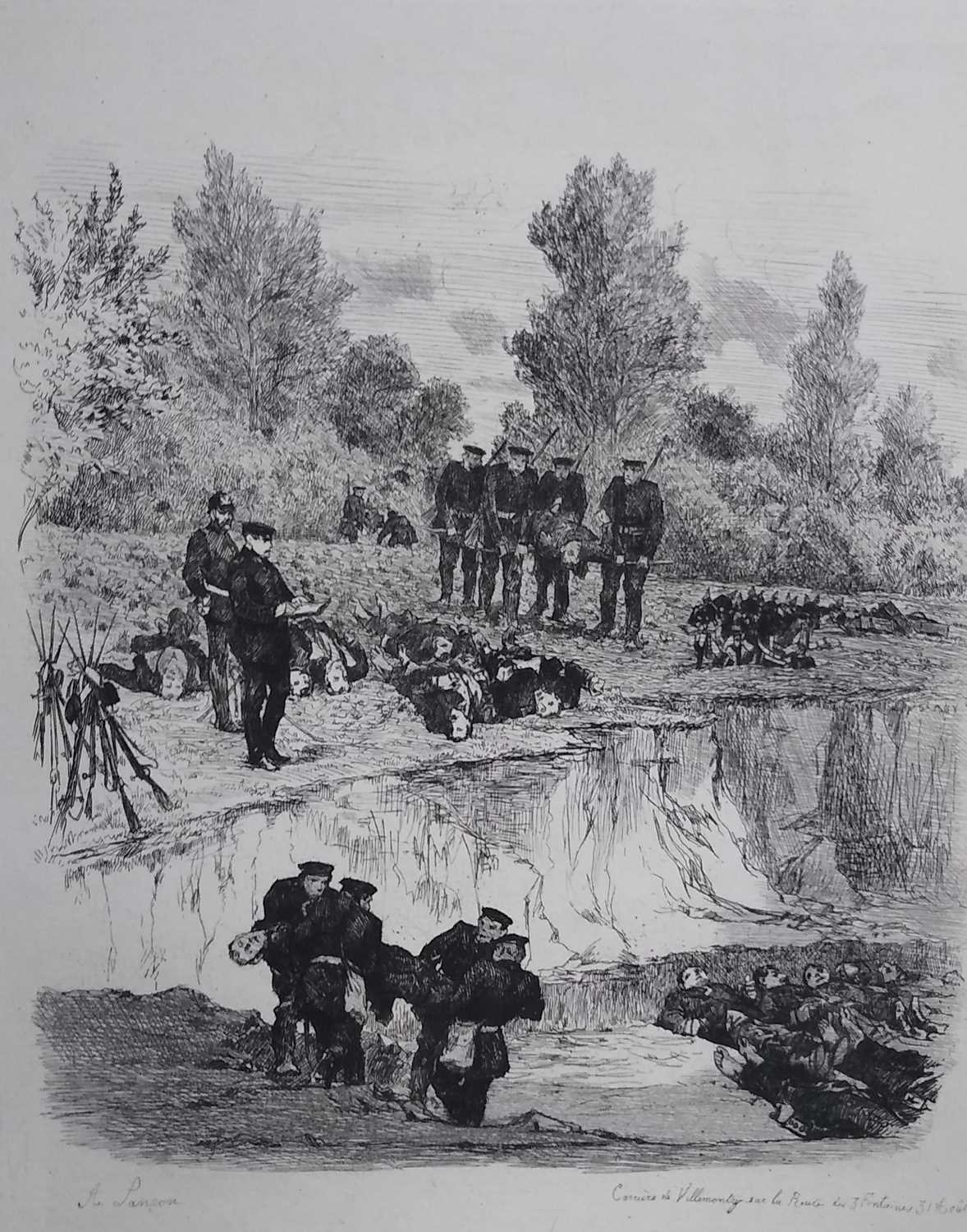Lot 241 - Auguste Lançon (French 1836-1885), Folio of Etchings from Franco-Prussian War