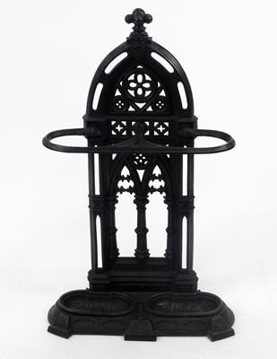 Lot 573 - A Gothic revival stick stand, possibly...