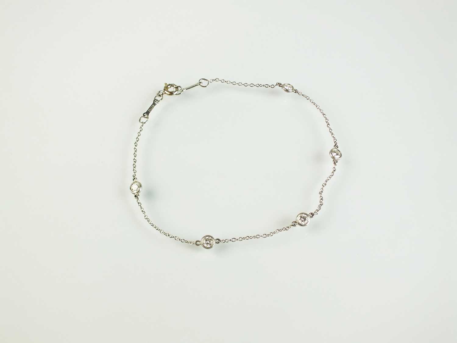 Lot 54 - An Elsa Peretti Tiffany & Co 'Diamonds by the Yard' bracelet
