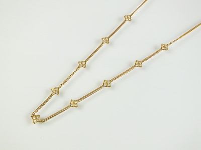 Lot 69 - An 18ct gold diamond set necklace