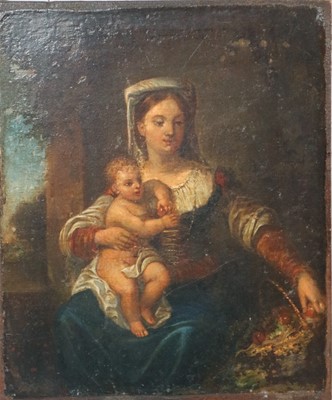 Lot 193 - Continental School (18th Century) Madonna and Child