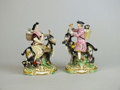 Lot 265 - A pair of Derby models of the Welsh Tailor and His Wife